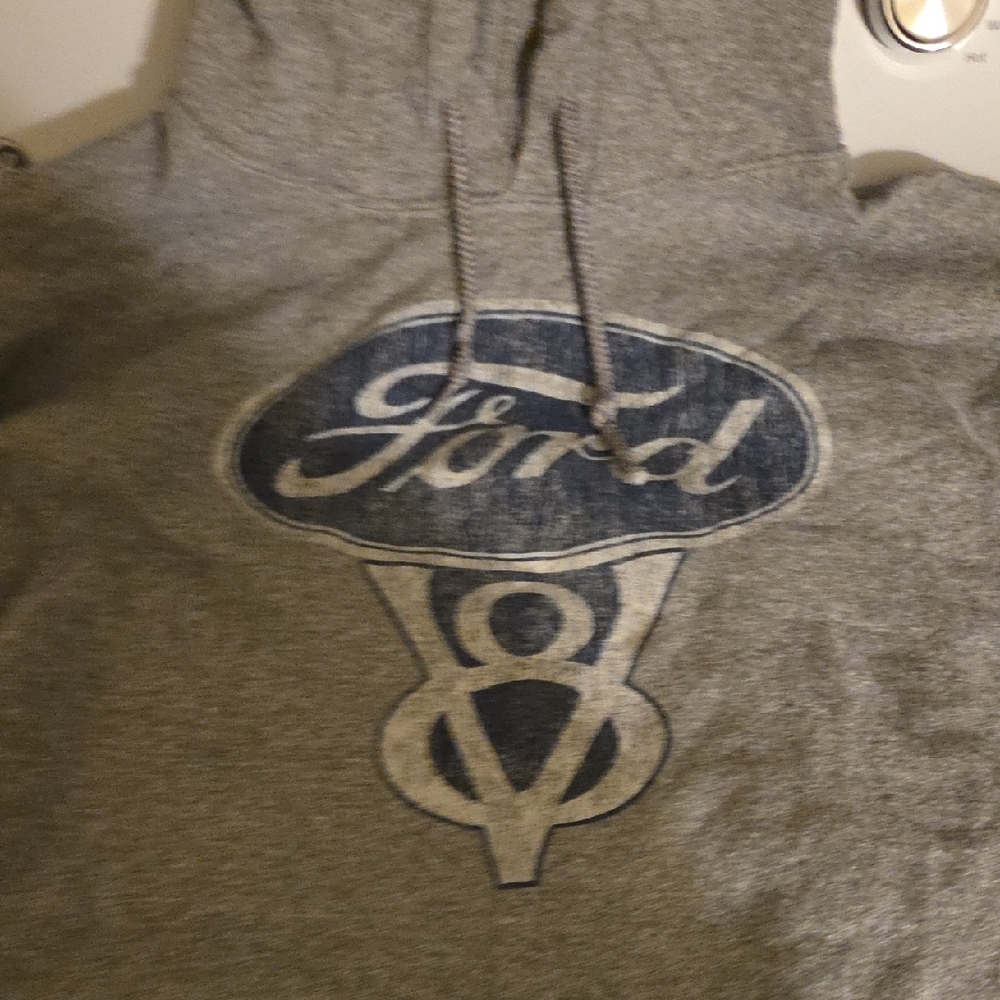 Ford Gray Hoodie with Blue Logo